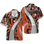 Sport-Team Cincinnati Bengals Orange Grey Hawaiian Shirt Summer Aloha Shirt