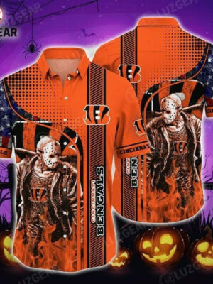 Sport-Team Cincinnati Bengals Jason Voorhees Halloween Hawaiian Shirt Summer Aloha Shirt
