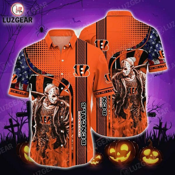 Sport-Team Cincinnati Bengals Jason Voorhees Halloween Hawaiian Shirt Summer Aloha Shirt