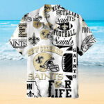 Sport-Team New Orleans Saints White Helmet Text Hawaiian Shirt Summer Aloha Shirt