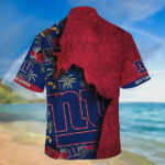 Sport-Team New York Giants Red Navy Blue Hawaiian Shirt Summer Aloha Shirt