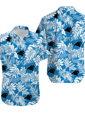 Sport-Team Carolina Panthers Tropical Leafs Hawaiian Shirt Summer Aloha Shirt
