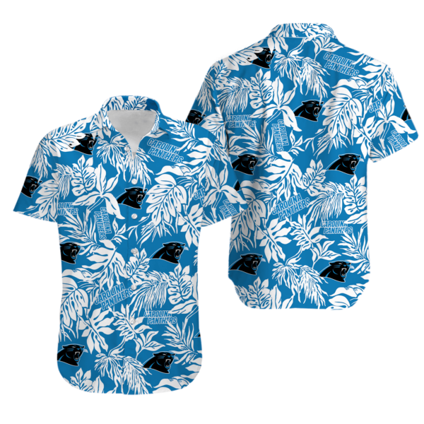 Sport-Team Carolina Panthers Tropical Leafs Hawaiian Shirt Summer Aloha Shirt