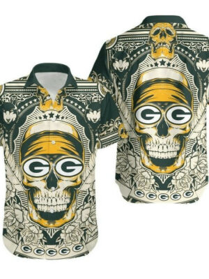 Sport-Team Green Bay Packers Skull Version Hawaiian Shirt Summer Aloha Shirt
