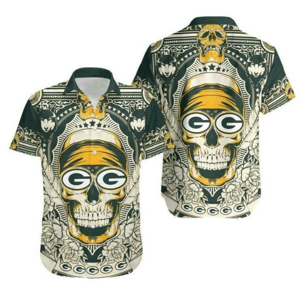 Sport-Team Green Bay Packers Skull Version Hawaiian Shirt Summer Aloha Shirt