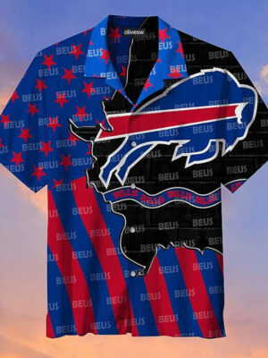 Sport-Team Buffalo Bills Buffalo Across Over Scratch America Hawaiian Shirt Summer Aloha Shirt