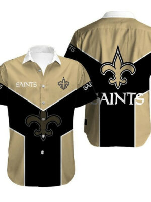 Sport-Team New Orleans Saints Black Golden New Design Hawaiian Shirt Summer Aloha Shirt