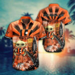 Sport-Team Cincinnati Bengals Baby Yoda Orange Hawaiian Shirt Summer Aloha Shirt
