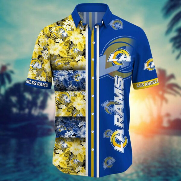 Sport-Team Los Angeles Rams Tropical Beach Summer Hawaiian Shirt Summer Aloha Shirt