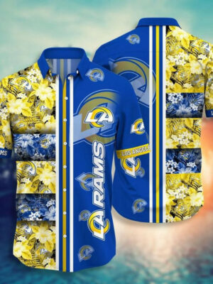 Sport-Team Los Angeles Rams Tropical Beach Summer Hawaiian Shirt Summer Aloha Shirt