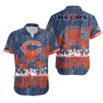 Sport-Team Chicago Bears Orange Flower In Rain Hawaiian Shirt Summer Aloha Shirt