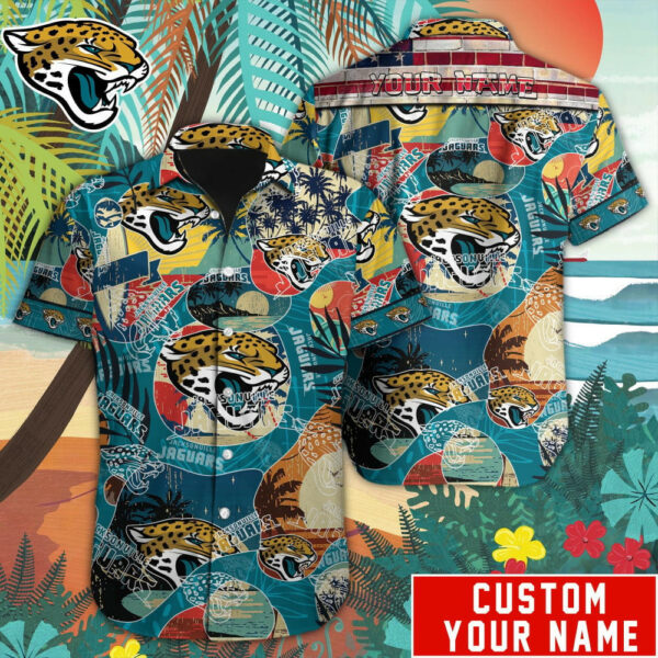 Sport-Team Jacksonville Jaguars Custom Name Special Vintage Style Hawaiian Shirt Sport Team Aloha Shirt