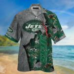 Sport-Team New York Jets Green Grey Hawaiian Shirt V2 Summer Aloha Shirt