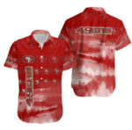 Sport-Team San Francisco 49ers Red Multi Logo Above River Hawaiian Shirt Summer Aloha Shirt