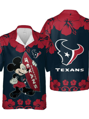 Sport-Team Houston Texans Mickey Hawaiian Shirt Summer Aloha Shirt