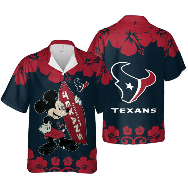 Sport-Team Houston Texans Mickey Hawaiian Shirt Summer Aloha Shirt
