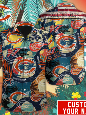 Sport-Team Chicago Bears Custom Name Special Vintage Style Hawaiian Shirt Sport Team Aloha Shirt