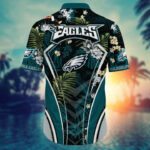 Sport-Team Philadelphia Eagles Custom Name Flower Summer Tropical Hawaiian Shirt Sport Team Aloha Shirt