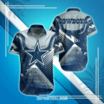 Sport-Team Dallas Cowboys Big Logo In Center Curve Hawaiian Shirt Summer Aloha Shirt