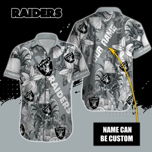 Sport-Team Las Vegas Raiders Custom Name Special Tropical Fruit Hawaiian Shirt Sport Team Aloha Shirt