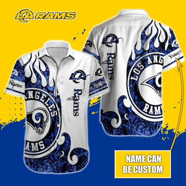 Sport-Team Los Angeles Rams Custom Name Realtree Hunting Hawaiian Shirt Sport Team Aloha Shirt