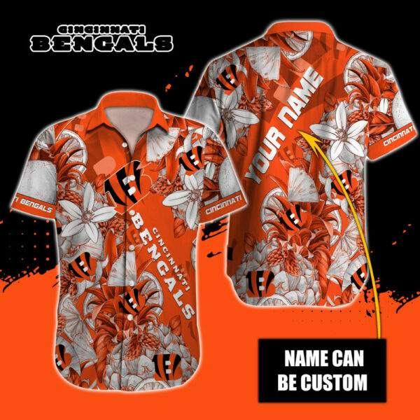 Sport-Team Cincinnati Bengals Custom Name Special Tropical Fruit Hawaiian Shirt Sport Team Aloha Shirt
