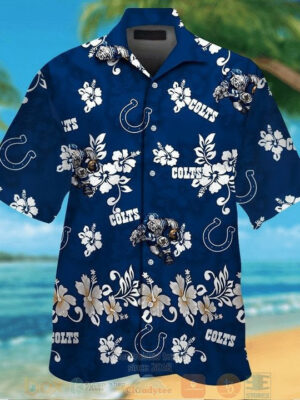 Sport-Team Indianapolis Colts Mascot Blue Hawaiian Shirt V2 Summer Aloha Shirt