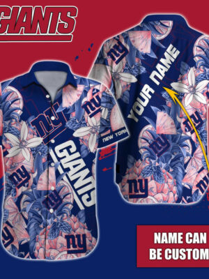 Sport-Team New York Giants Custom Name Special Tropical Fruit Hawaiian Shirt Sport Team Aloha Shirt