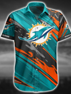 Sport-Team Miami Dolphins The Simpsons Aqua Hawaiian Shirt Summer Aloha Shirt