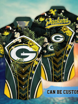 Sport-Team Green Bay Packers Custom Name Flower Summer Tropical Hawaiian Shirt Sport Team Aloha Shirt