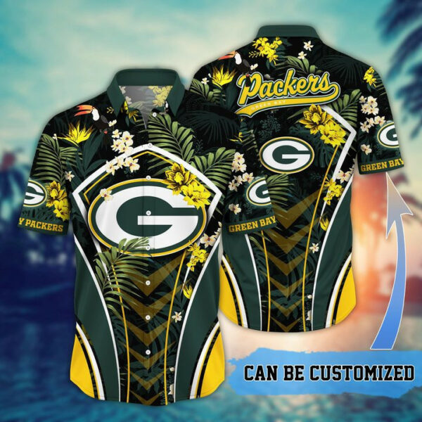 Sport-Team Green Bay Packers Custom Name Flower Summer Tropical Hawaiian Shirt Sport Team Aloha Shirt