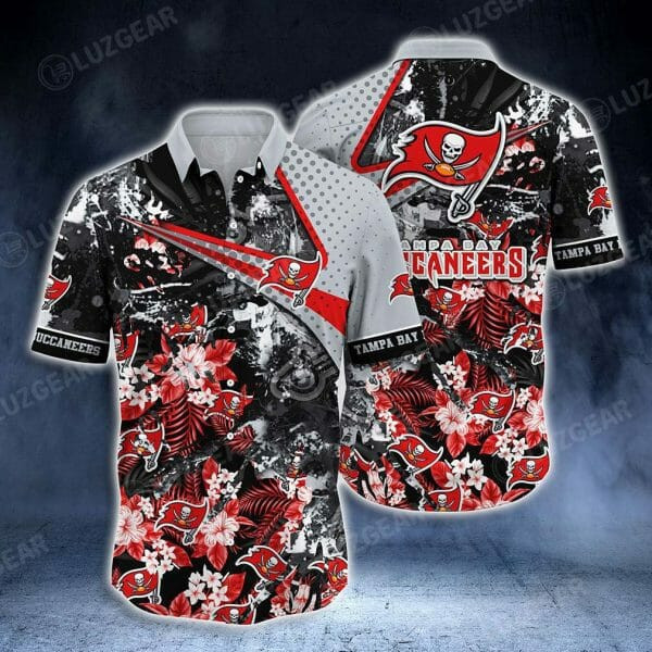 Sport-Team Tampa Bay Buccaneers Red Tropical Flowers Hawaiian Shirt Summer Aloha Shirt
