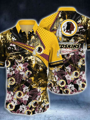 Sport-Team Washington Redskins Tropical Pattern New Hot Trend Hawaiian Shirt Summer Aloha Shirt