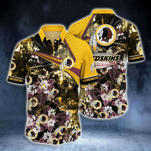 Sport-Team Washington Redskins Tropical Pattern New Hot Trend Hawaiian Shirt Summer Aloha Shirt