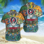 Sport-Team New England Patriots Skull In Forest Hawaiian Shirt Summer Aloha Shirt