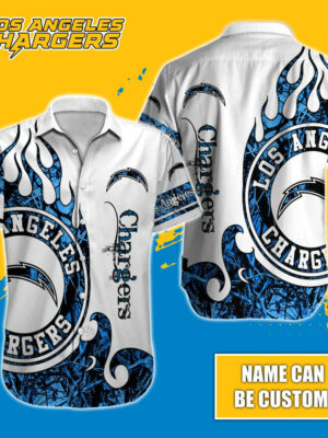 Sport-Team Los Angeles Chargers Custom Name Realtree Hunting Hawaiian Shirt Sport Team Aloha Shirt