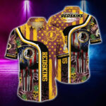 Sport-Team Washington Redskins Graphic Tropical Punisher Skull Hawaiian Shirt Summer Aloha Shirt