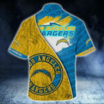 Sport-Team Los Angeles Chargers Blue Gold Hawaiian Shirt Summer Aloha Shirt