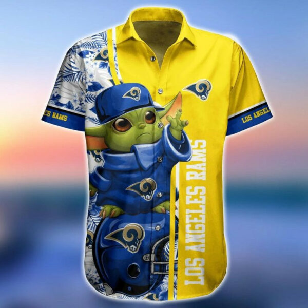 Sport-Team Los Angeles Rams Baby Yoda Style Hot Trends Summber Hawaiian Shirt V2 Summer Aloha Shirt