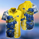 Sport-Team Los Angeles Rams Baby Yoda Style Hot Trends Summber Hawaiian Shirt V2 Summer Aloha Shirt