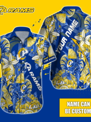 Sport-Team Los Angeles Rams Custom Name Special Tropical Fruit Hawaiian Shirt Sport Team Aloha Shirt