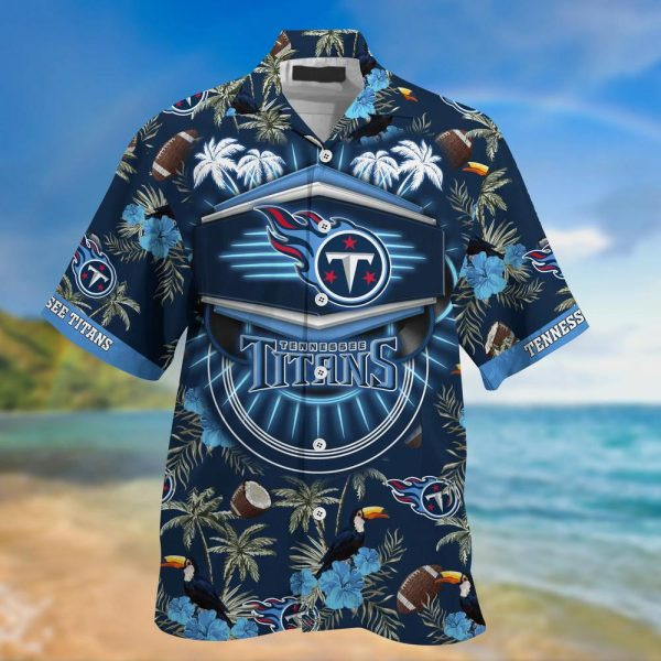 Sport-Team Tennessee Titans Coconut Navy Blue Hawaiian Shirt Summer Aloha Shirt