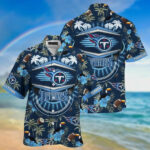 Sport-Team Tennessee Titans Coconut Navy Blue Hawaiian Shirt Summer Aloha Shirt