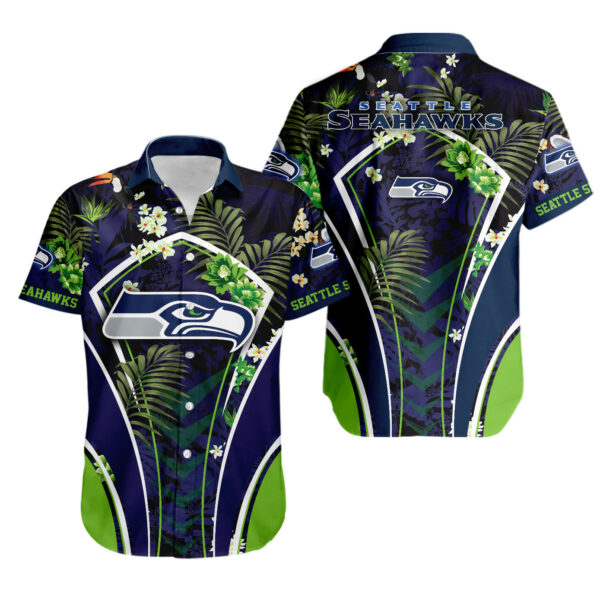 Sport-Team Seattle Seahawks Flower Summer Tropical Hawaiian Shirt Sport Team Aloha Shirt