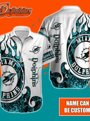 Sport-Team Miami Dolphins Custom Name Realtree Hunting Hawaiian Shirt Sport Team Aloha Shirt
