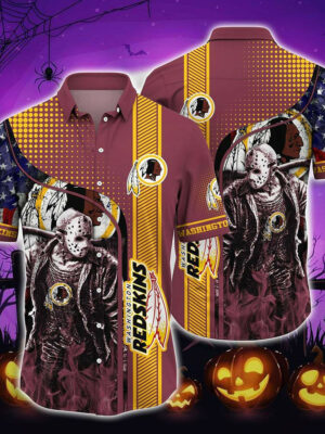 Sport-Team Washington Redskins Steel Mask Halloween Hawaiian Shirt Summer Aloha Shirt