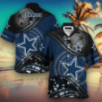 Sport-Team Dallas Cowboys Highlight Logo Grey Hawaiian Shirt Summer Aloha Shirt