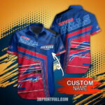 Sport-Team Buffalo Bills Custom Name Blue Red White Stripes Hawaiian Shirt Sport Team Aloha Shirt