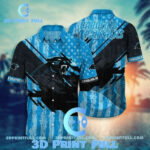 Sport-Team Carolina Panthers Blue Black Hawaiian Shirt V2 Summer Aloha Shirt