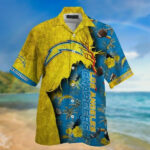 Sport-Team Los Angeles Chargers Blue Gold Hawaiian Shirt V3 Summer Aloha Shirt